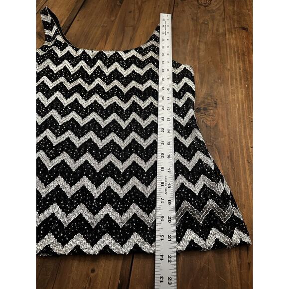 Alex Evenings Zigzag Black and White Blouse Set - Picture 11 of 16